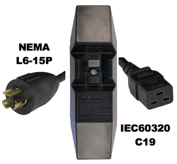 Black 8 Feet C19 cord