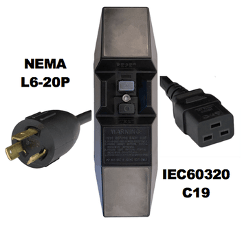 Black 6 Feet C19 cord